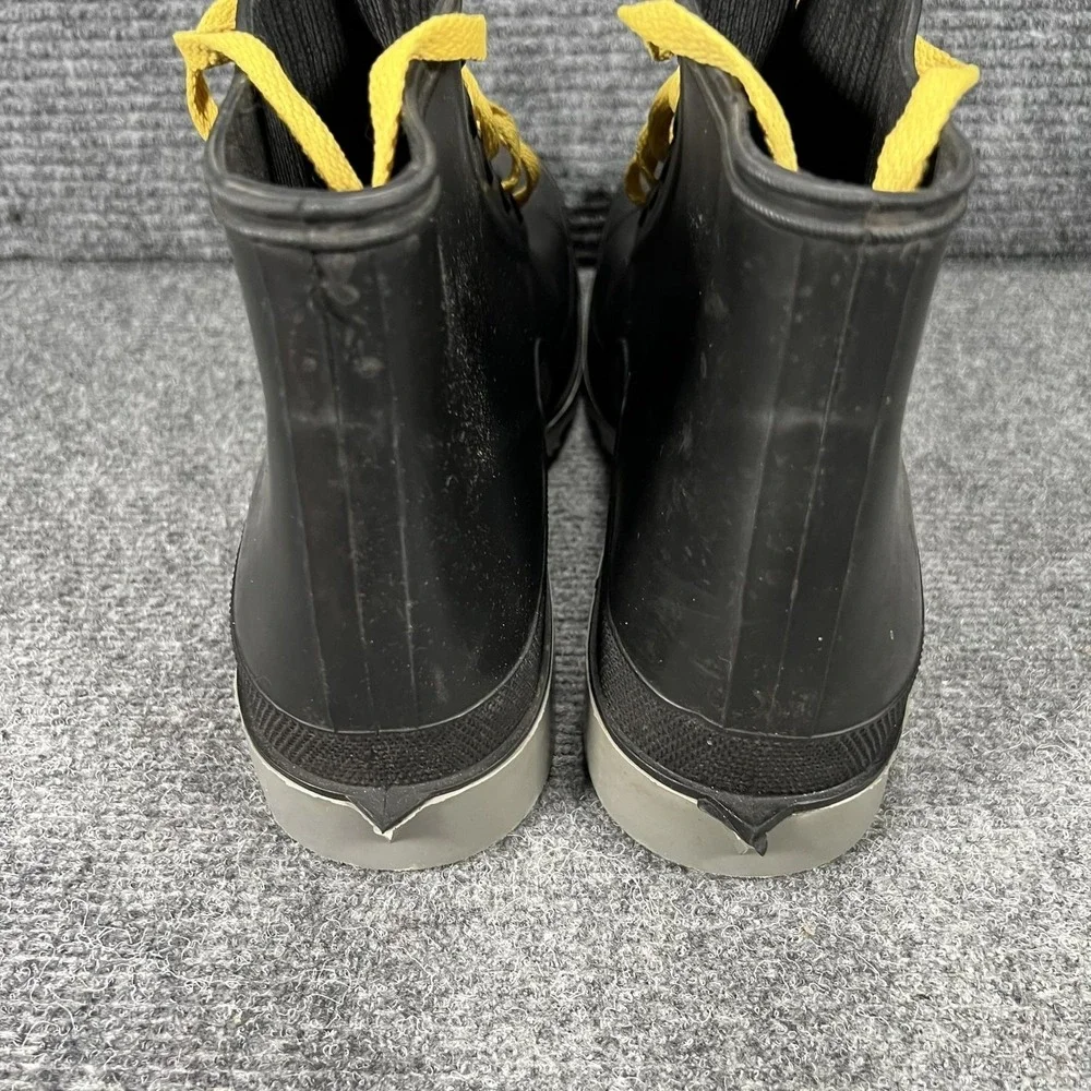 Bata Polyblend Boots Mens Size 10 Black Rubber Waterproof Ankle Work Made USA